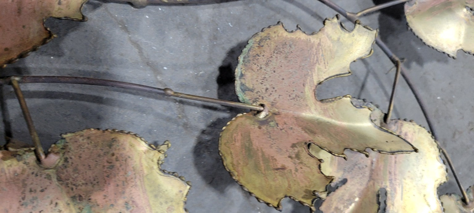 Vintage Metal Leaf Wall Hanging