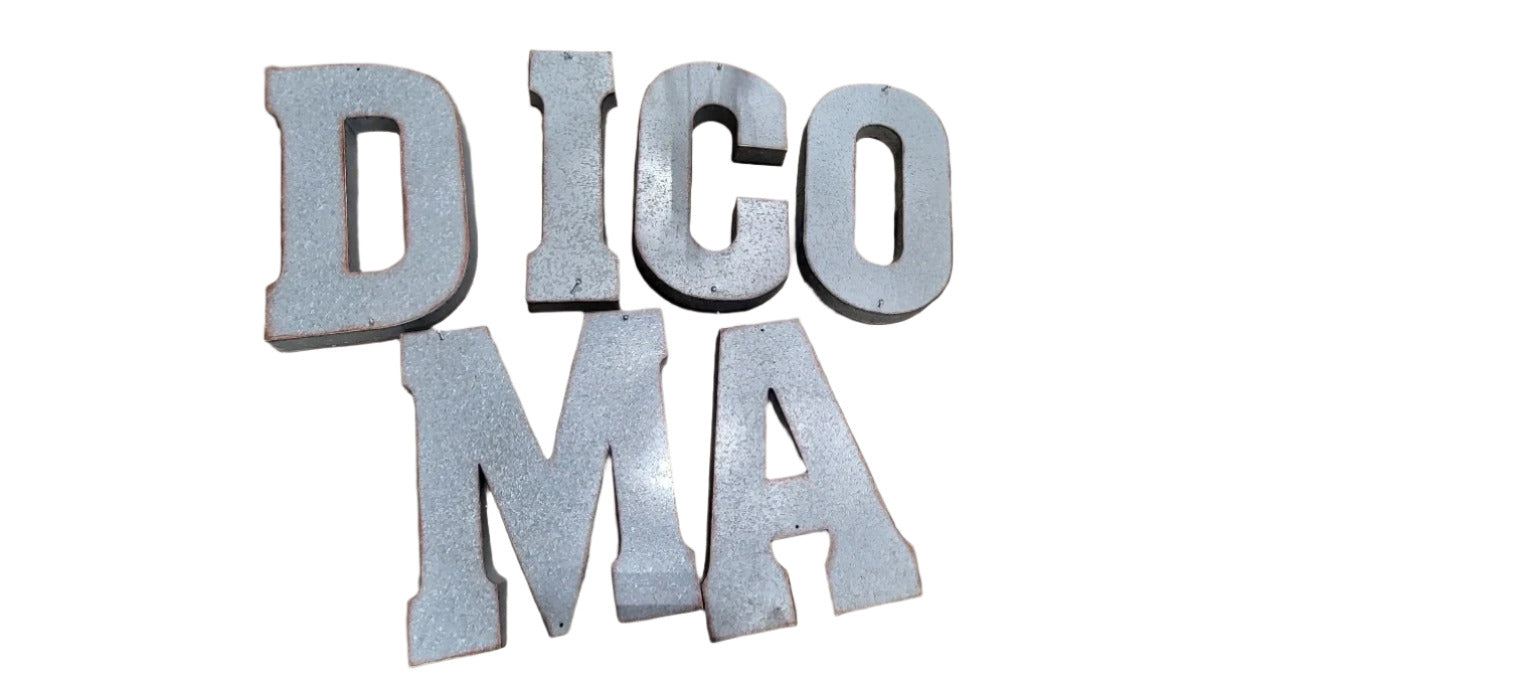 DICOMA Galvanized Steel Letters – Industrial Style
