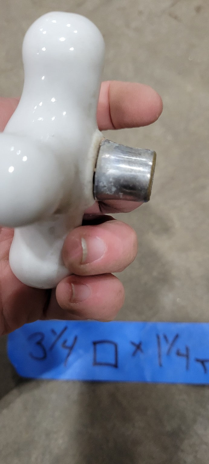 Vintage Porcelain Cross-Handle Faucet Knob (Cold)