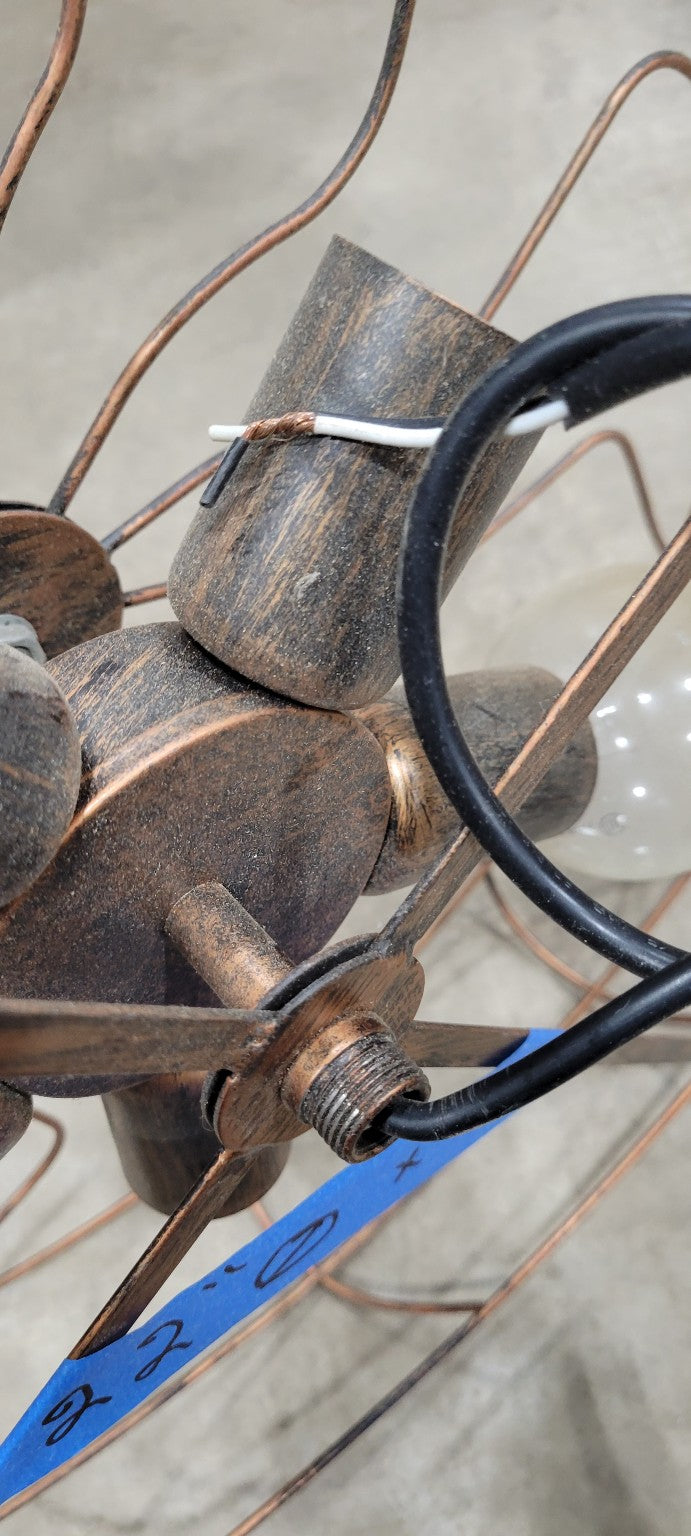 Industrial-Style Wire Cage Ceiling Light Fixture