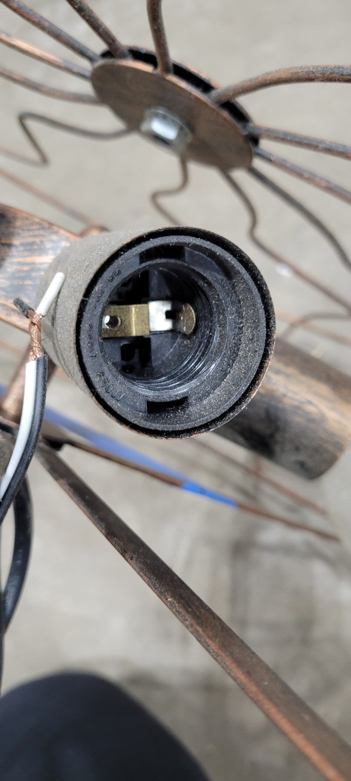 Industrial-Style Wire Cage Ceiling Light Fixture