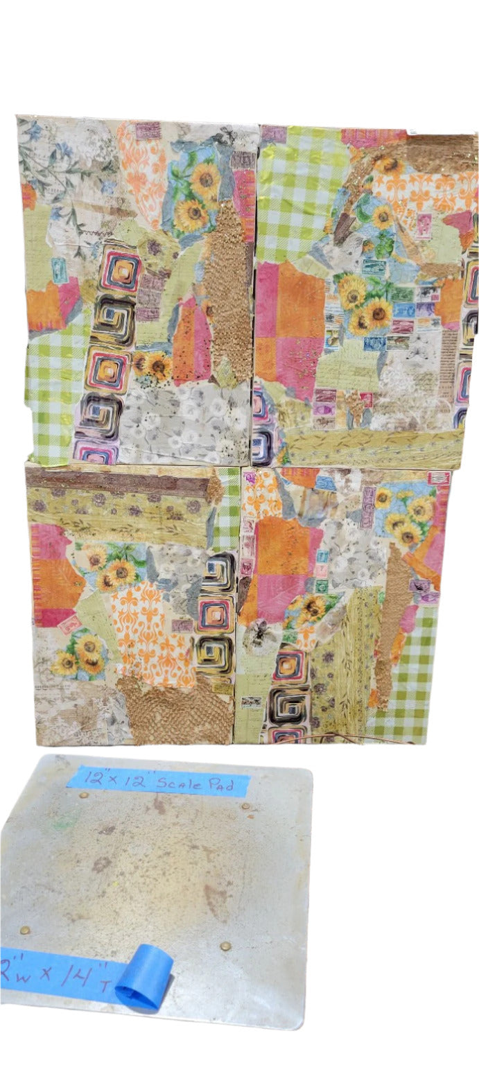 Pottery Barn Mixed Media Collage Art Panels
