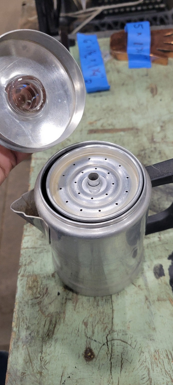 Vintage Aluminum Percolator Coffee Pot