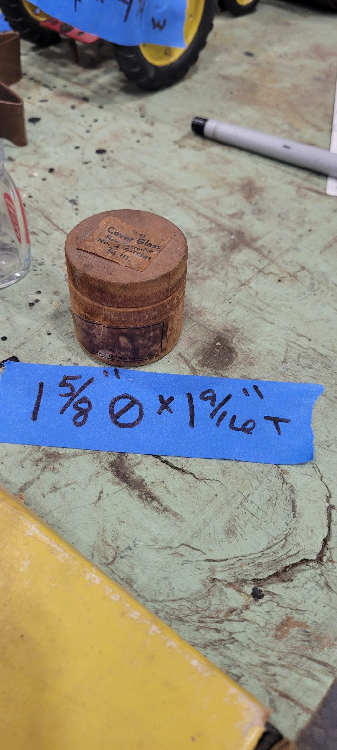 Antique Wooden Case with Cover Glass for Microscope Slides