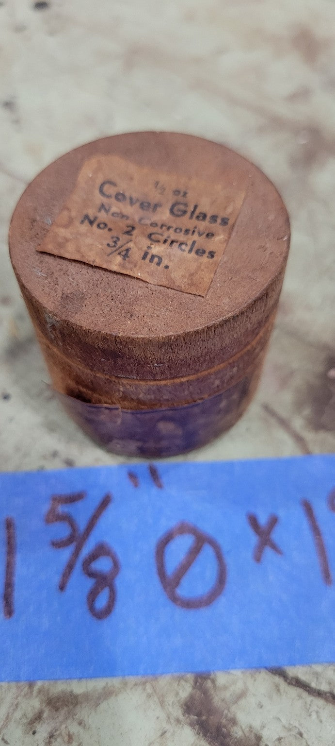 Antique Wooden Case with Cover Glass for Microscope Slides