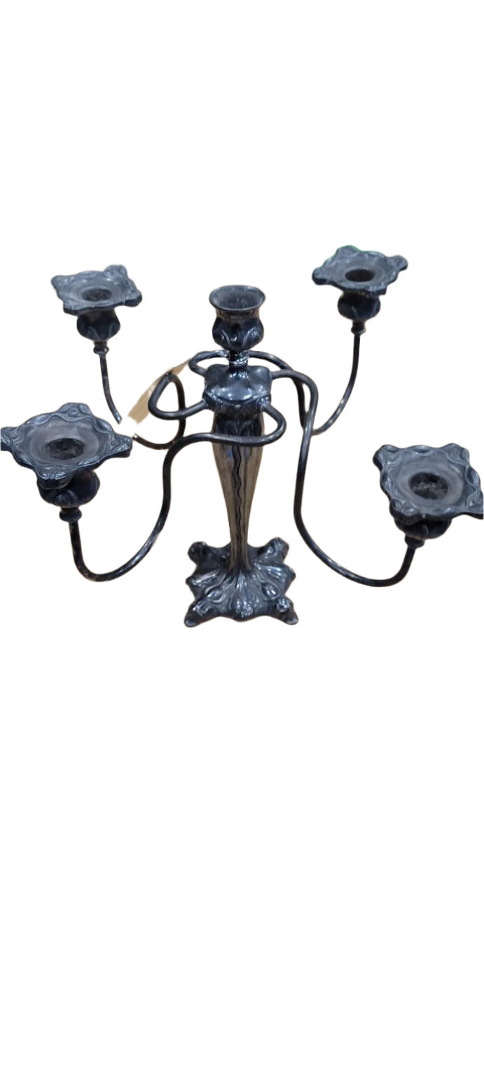 Vintage Five-Arm Silver Candelabra