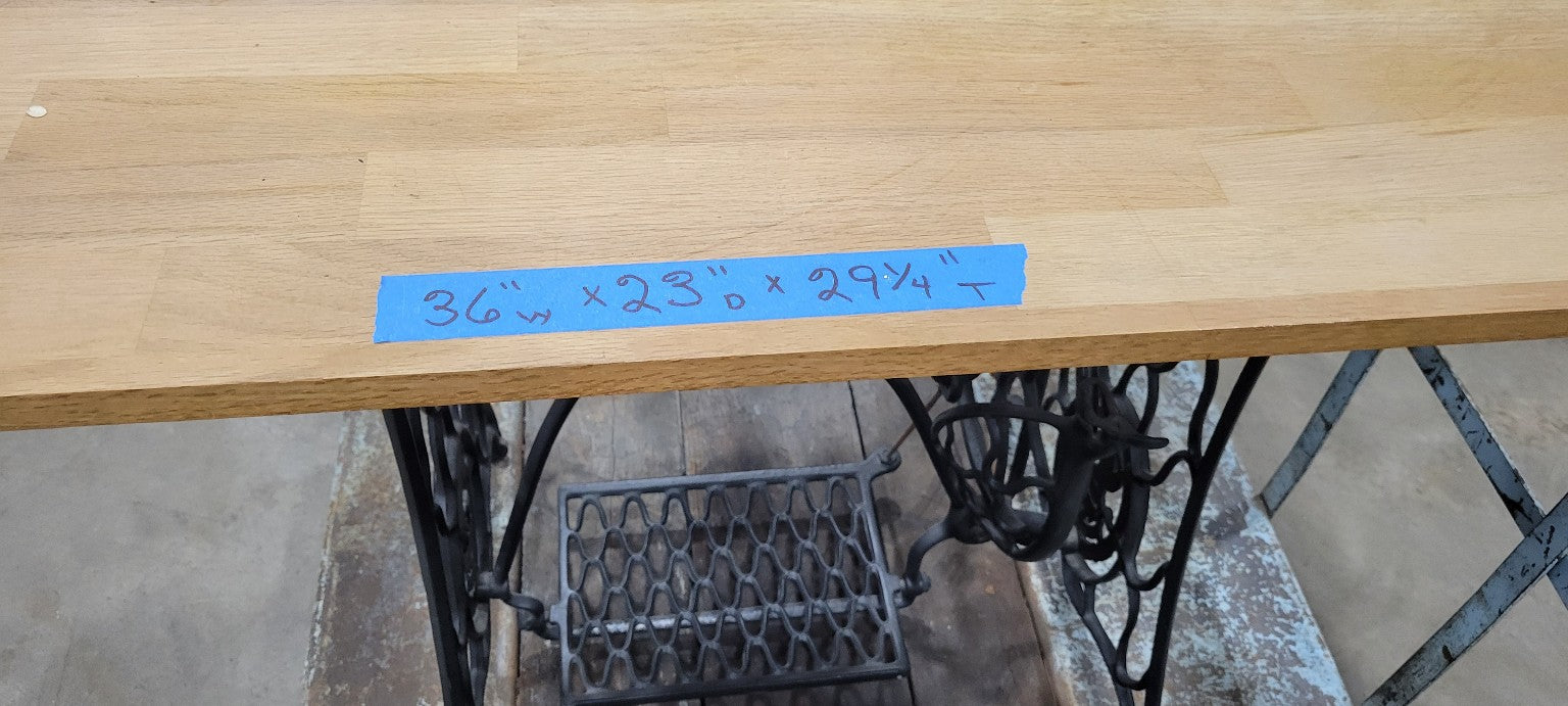 Repurposed Singer Sewing Machine Base Table