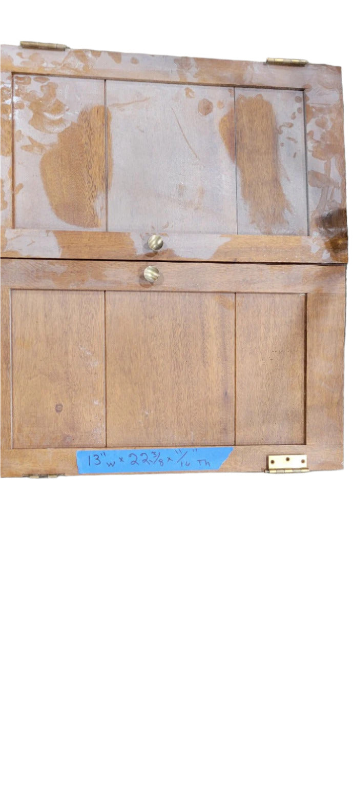 Vintage Three-Panel Solid Wood Cabinet Doors