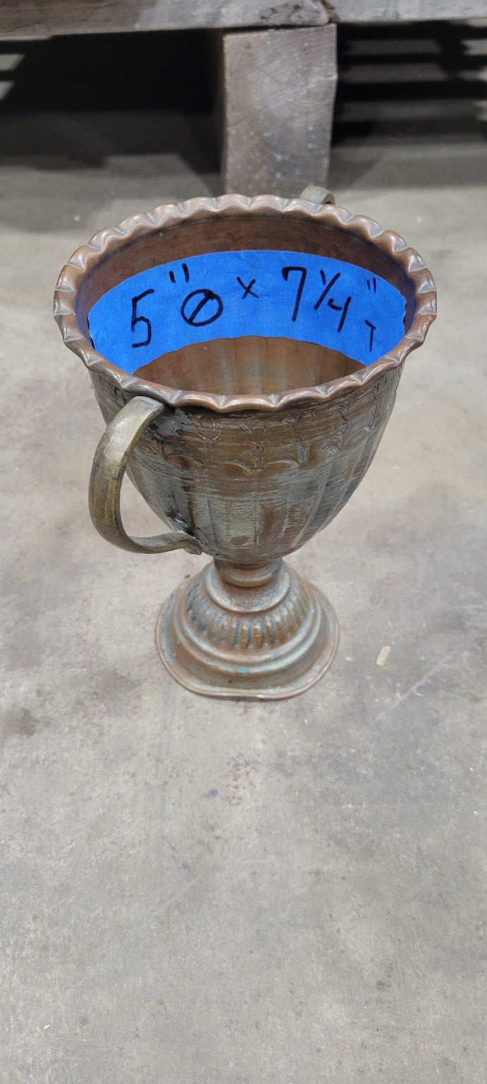 Ornate Vintage Brass Trophy Urn