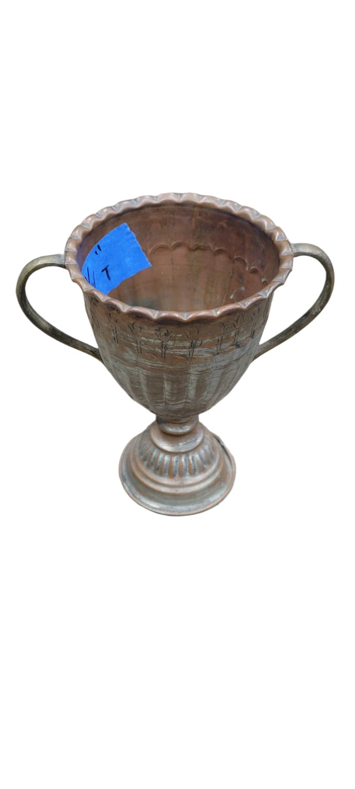 Ornate Vintage Brass Trophy Urn