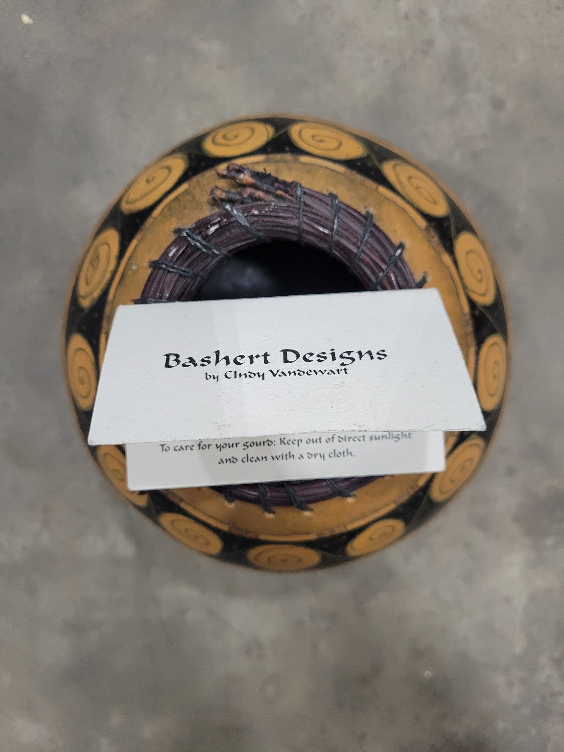 Decorative Handcrafted Gourd Vessel – Bashert Designs by Cindy Vandewart