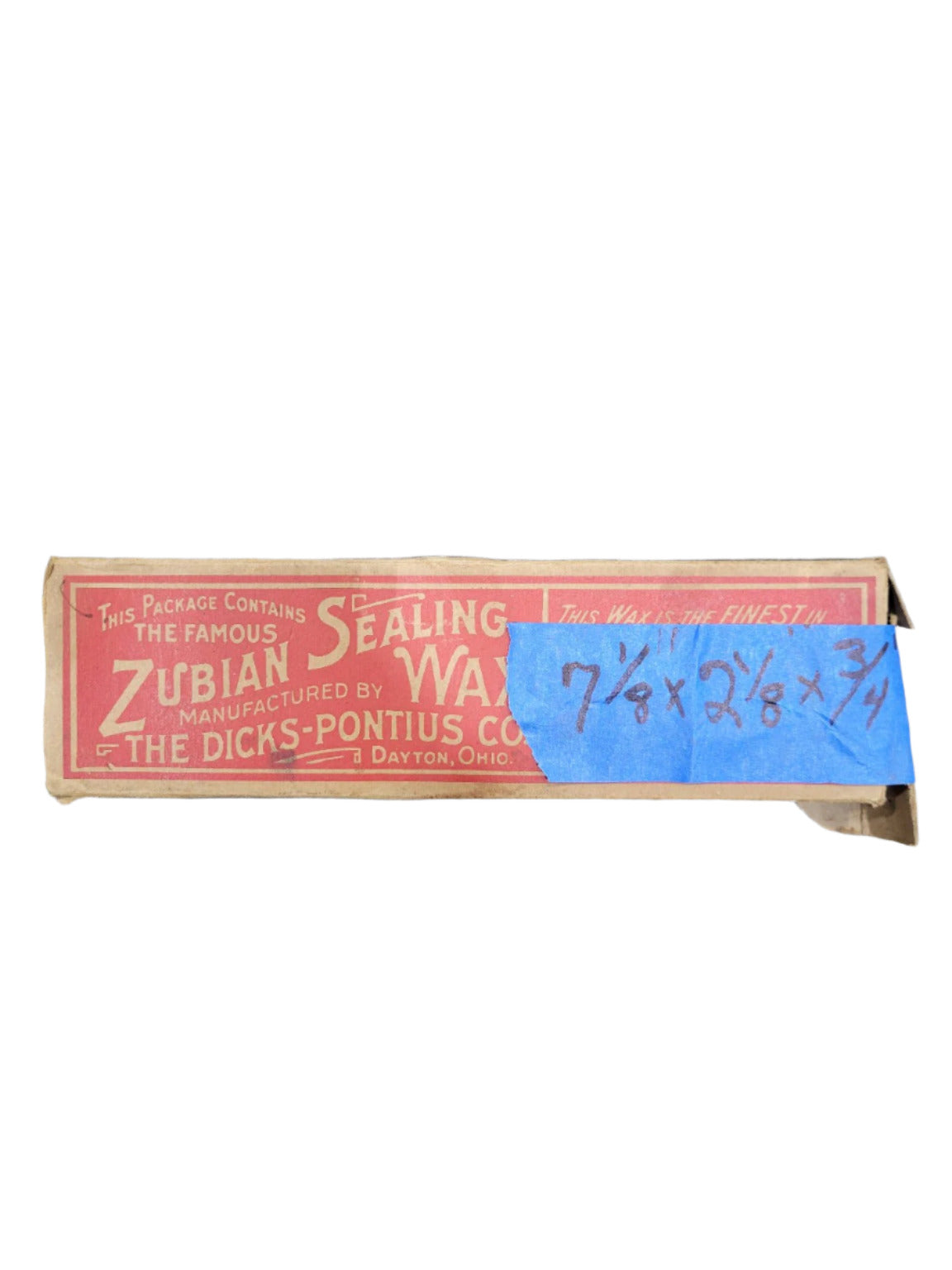 Vintage Box of Zubian Sealing Wax – The Dicks-Pontius Co., Dayton, OH