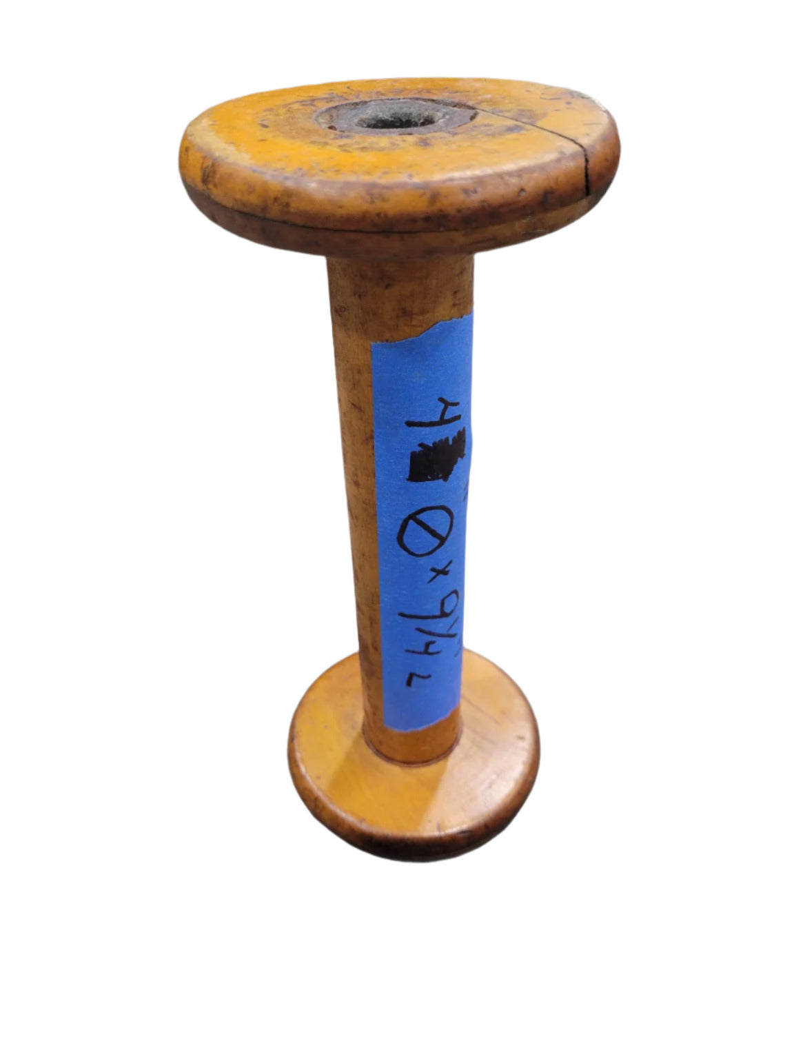 Antique Wooden Textile Mill Spool