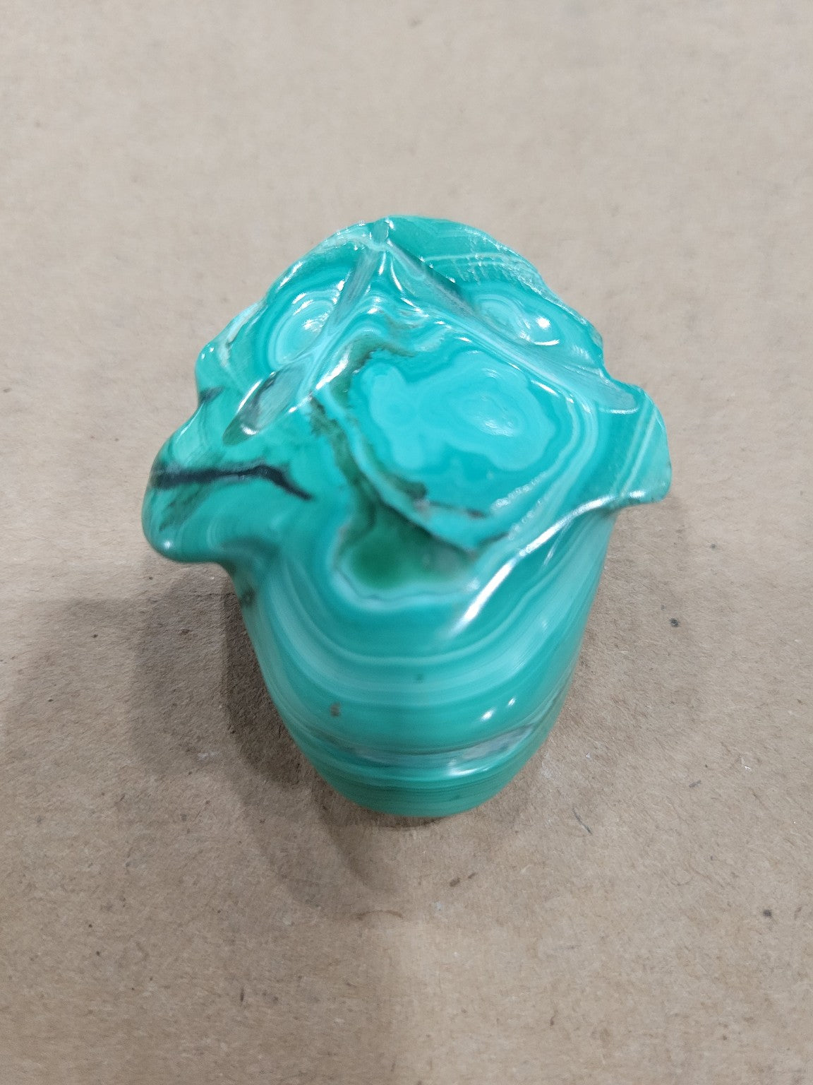 Carved Malachite Stone Frog Figurine