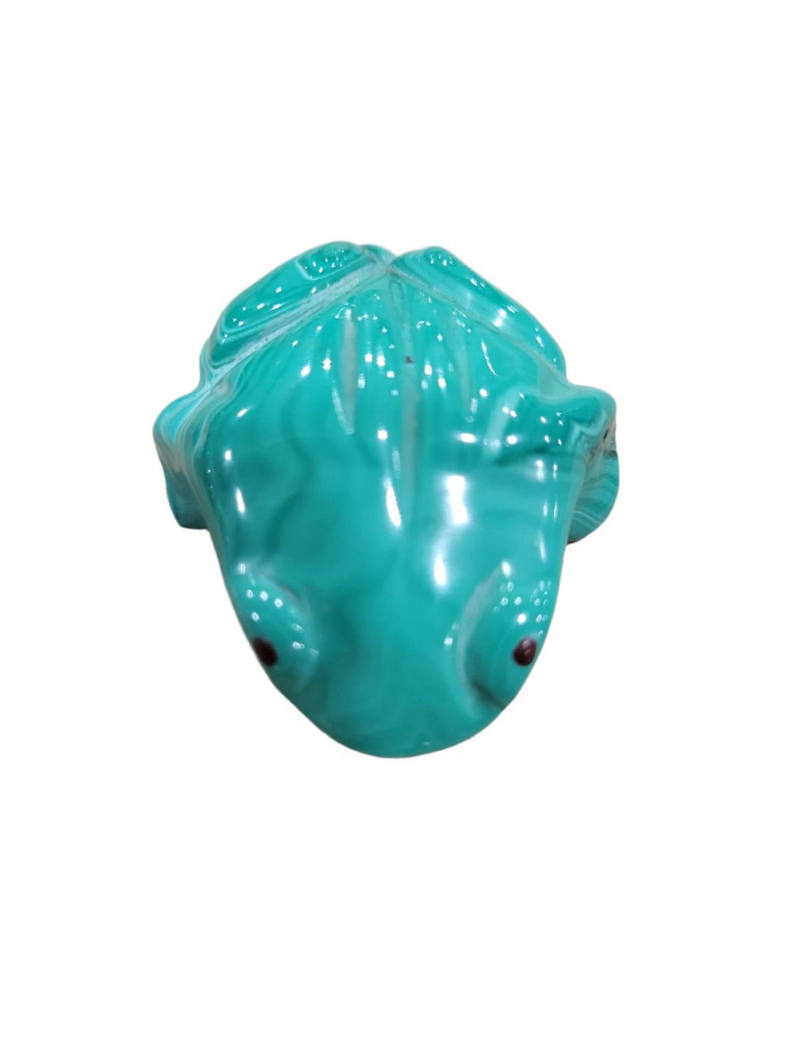 Carved Malachite Stone Frog Figurine
