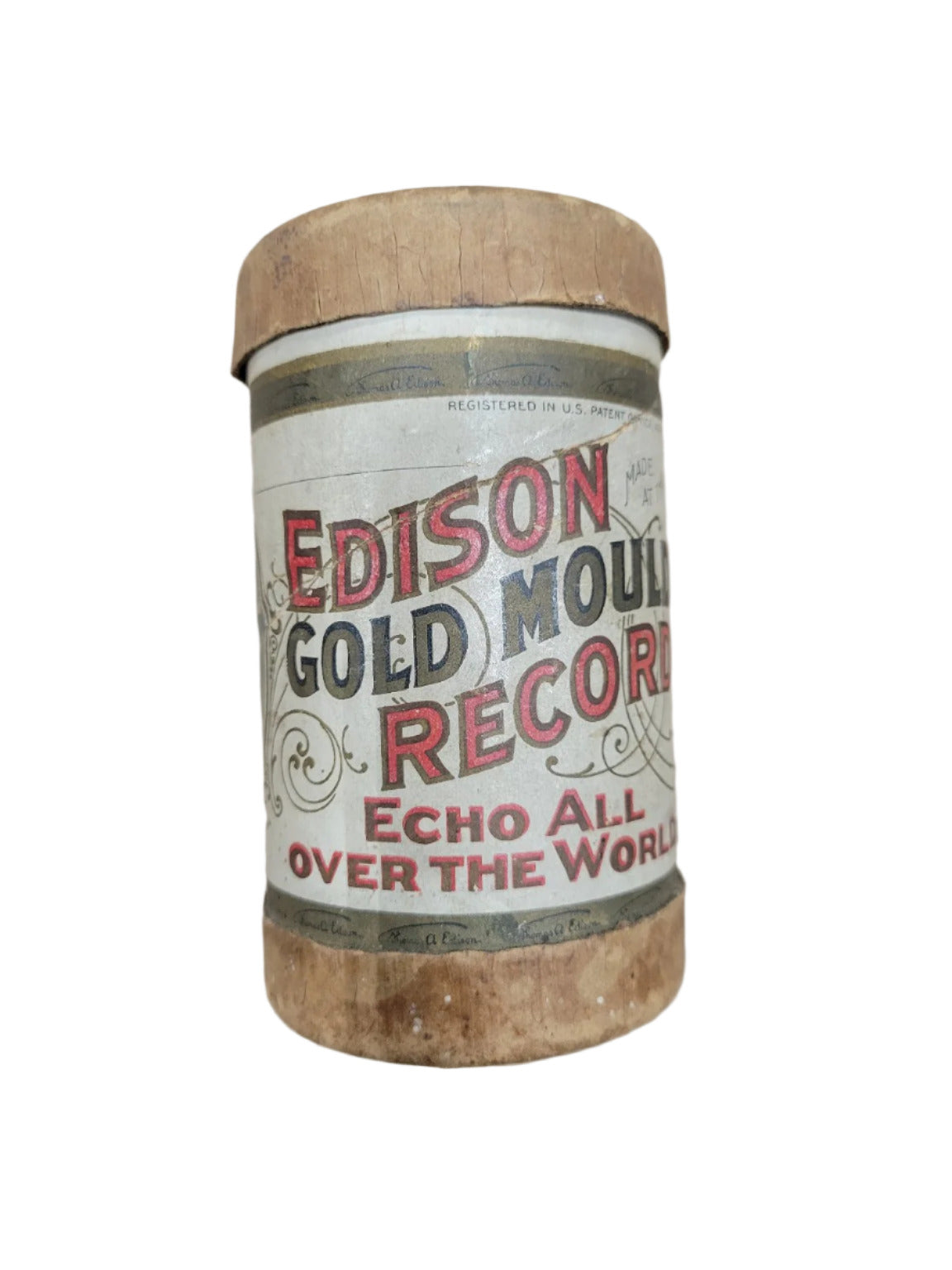 Edison Gold Moulded Cylinder Record (Damaged)