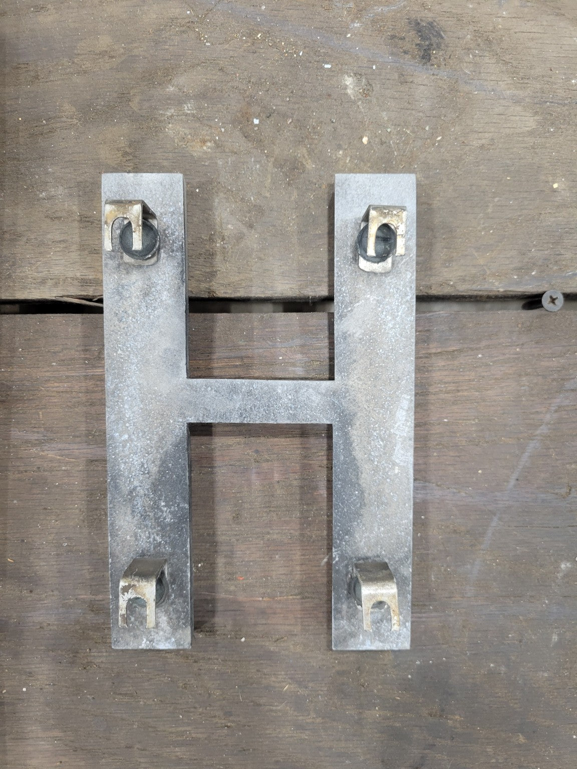Industrial Salvaged Aluminum Sign Letters – Lot of Assorted