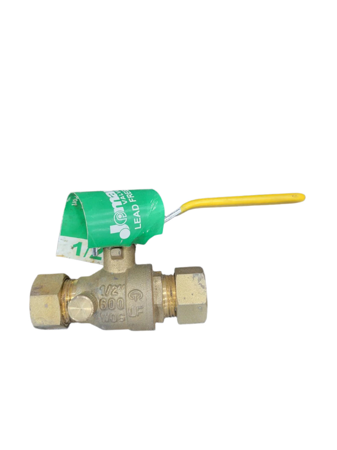 Jomar Lead-Free Brass Ball Valve – ½" Compression Full Port