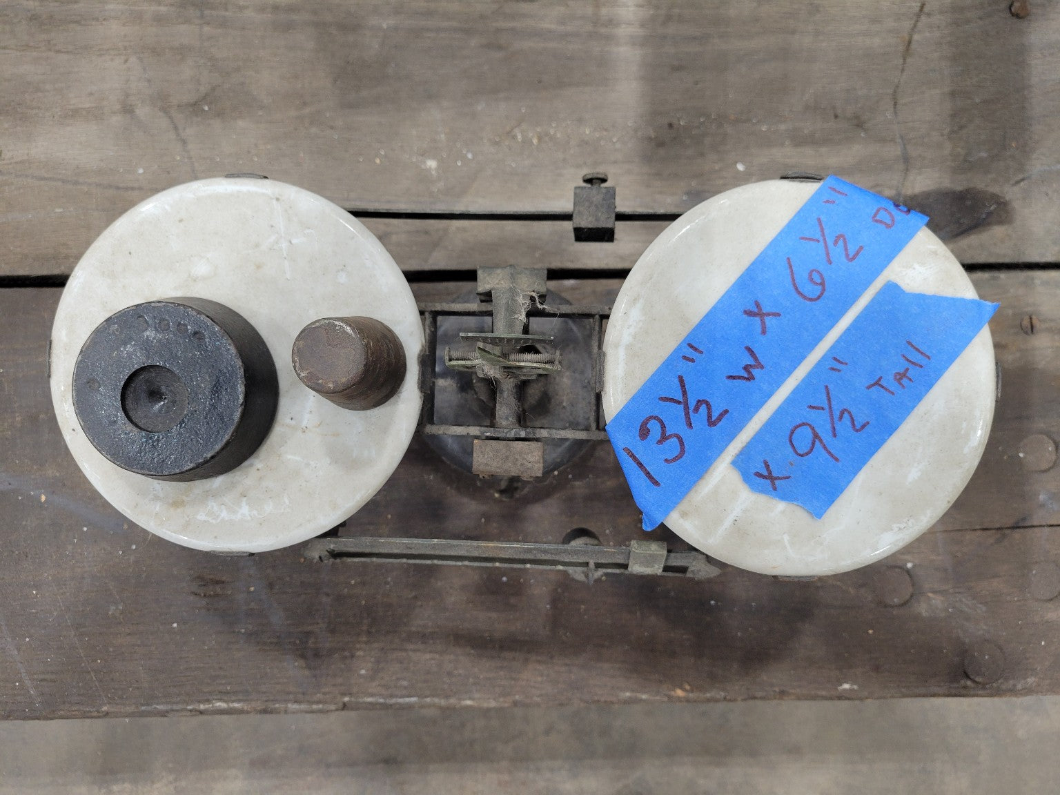 Vintage Milvay Double Beam Trip Balance Scale
