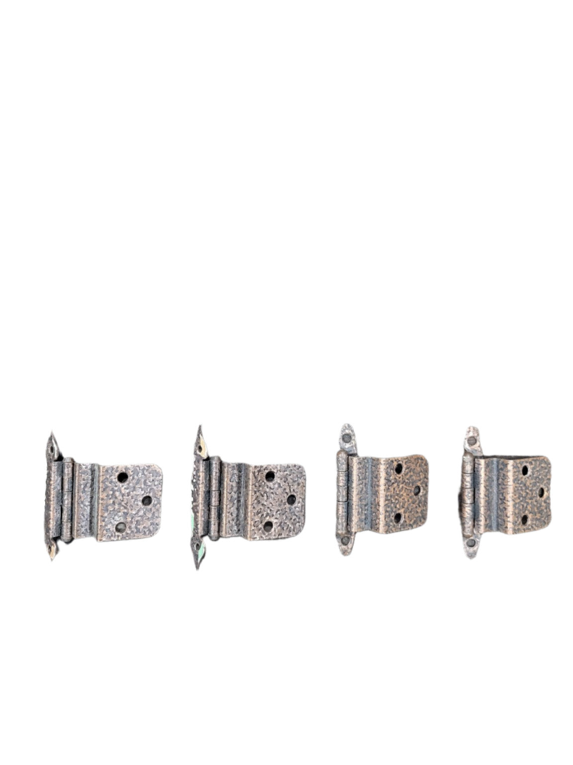 Set of 4 Hammered Copper Cabinet Hinges