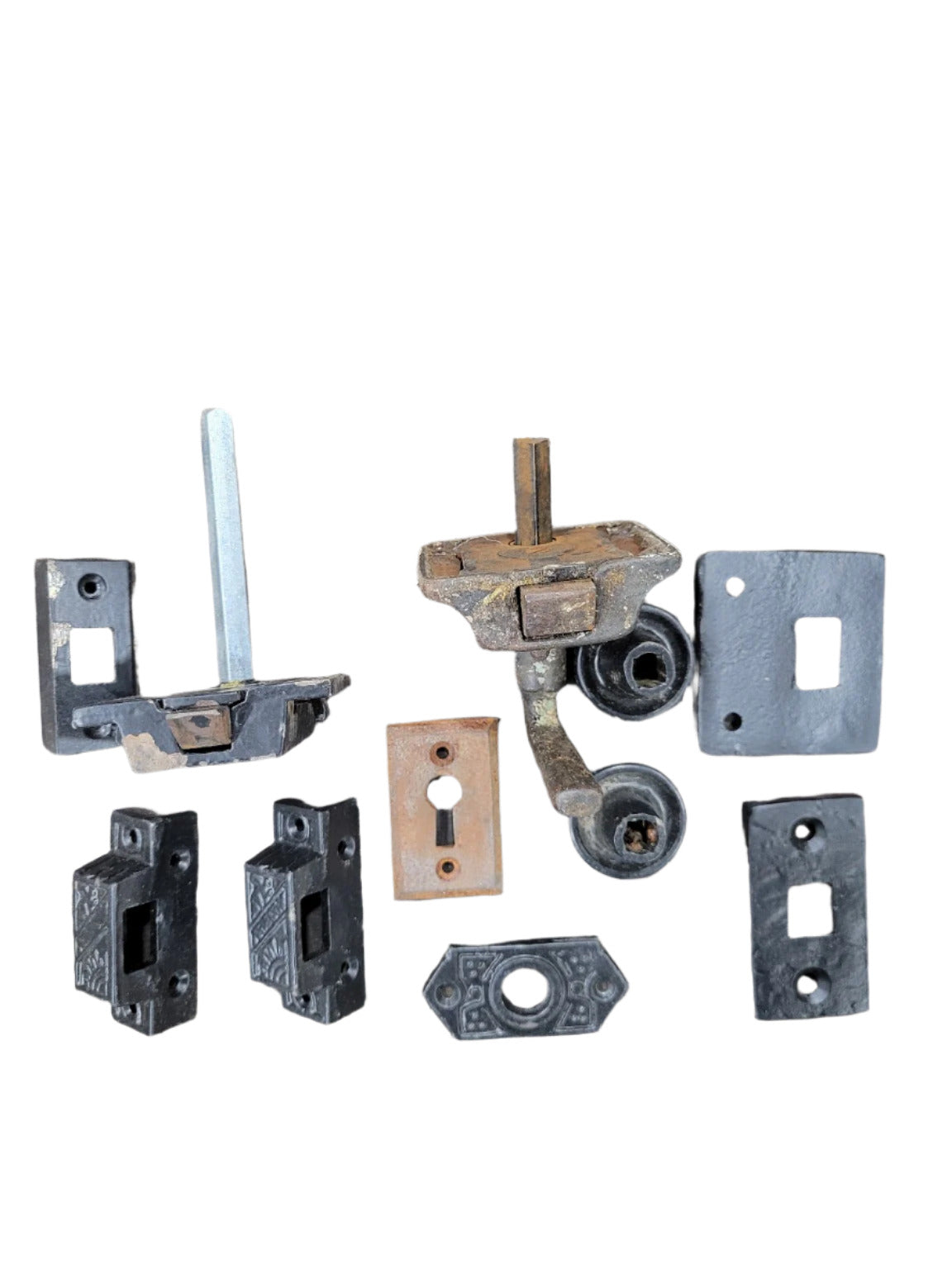 Antique Cast Iron Door Hardware Assortment – 11 Pieces