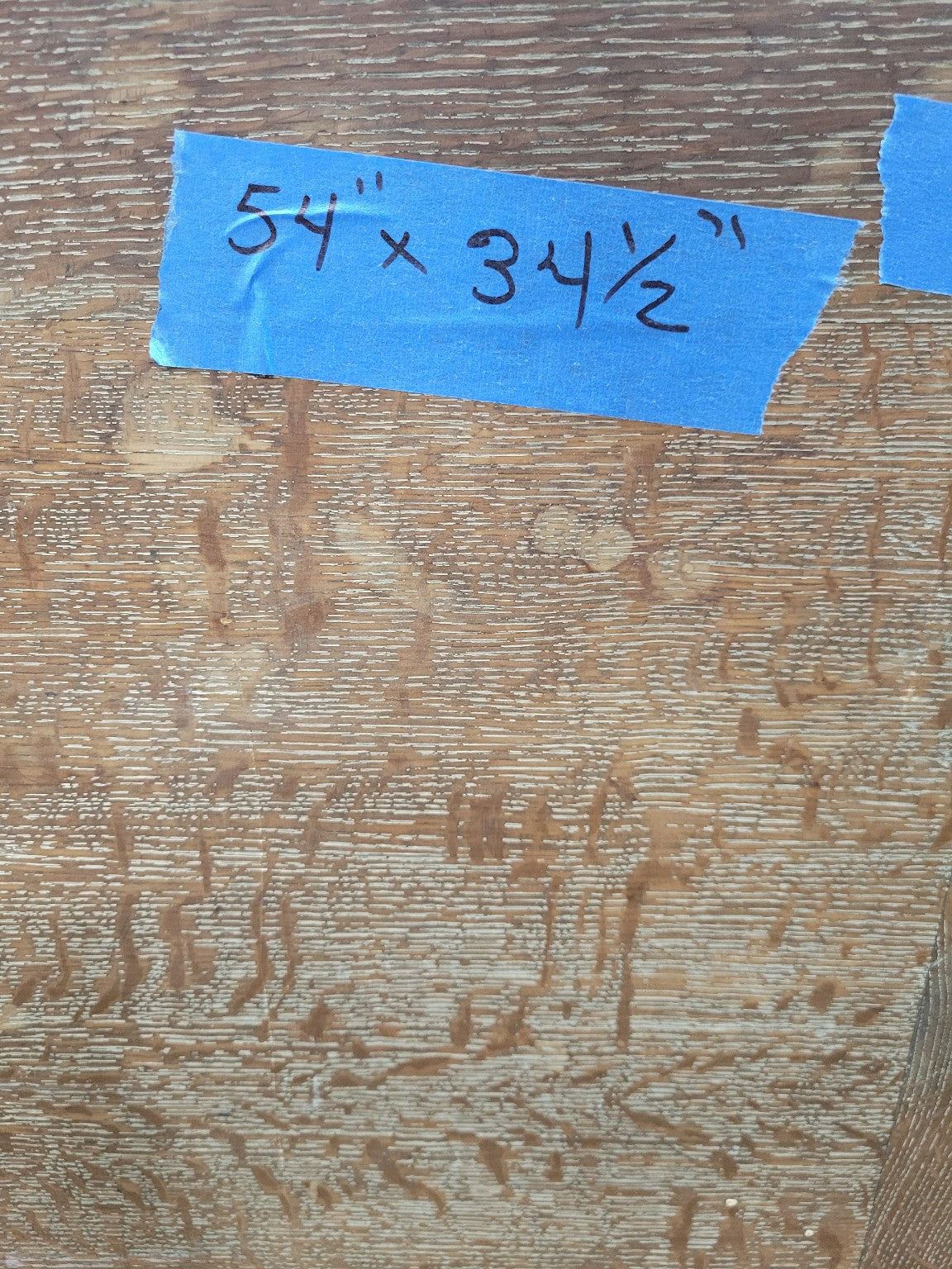 Vintage Quarter-Sawn Oak Tabletop – Rounded Corners