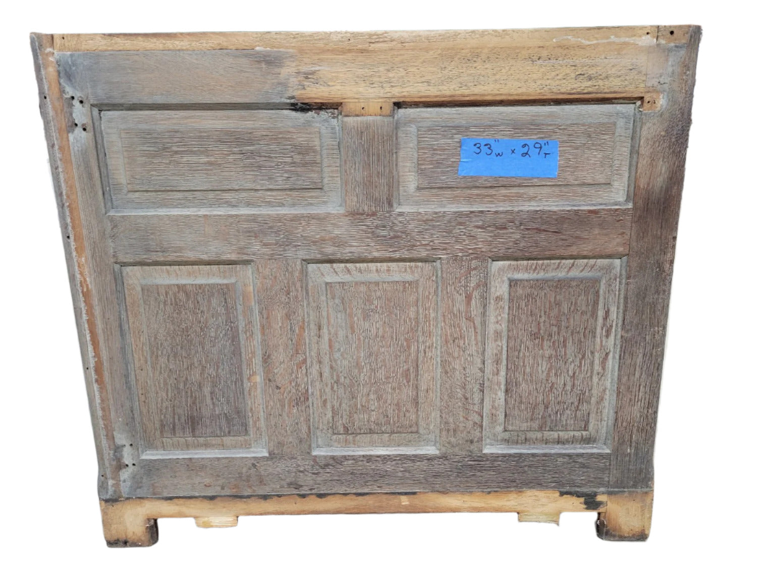 Salvaged Oak Cabinet Front – 5-Panel Configuration