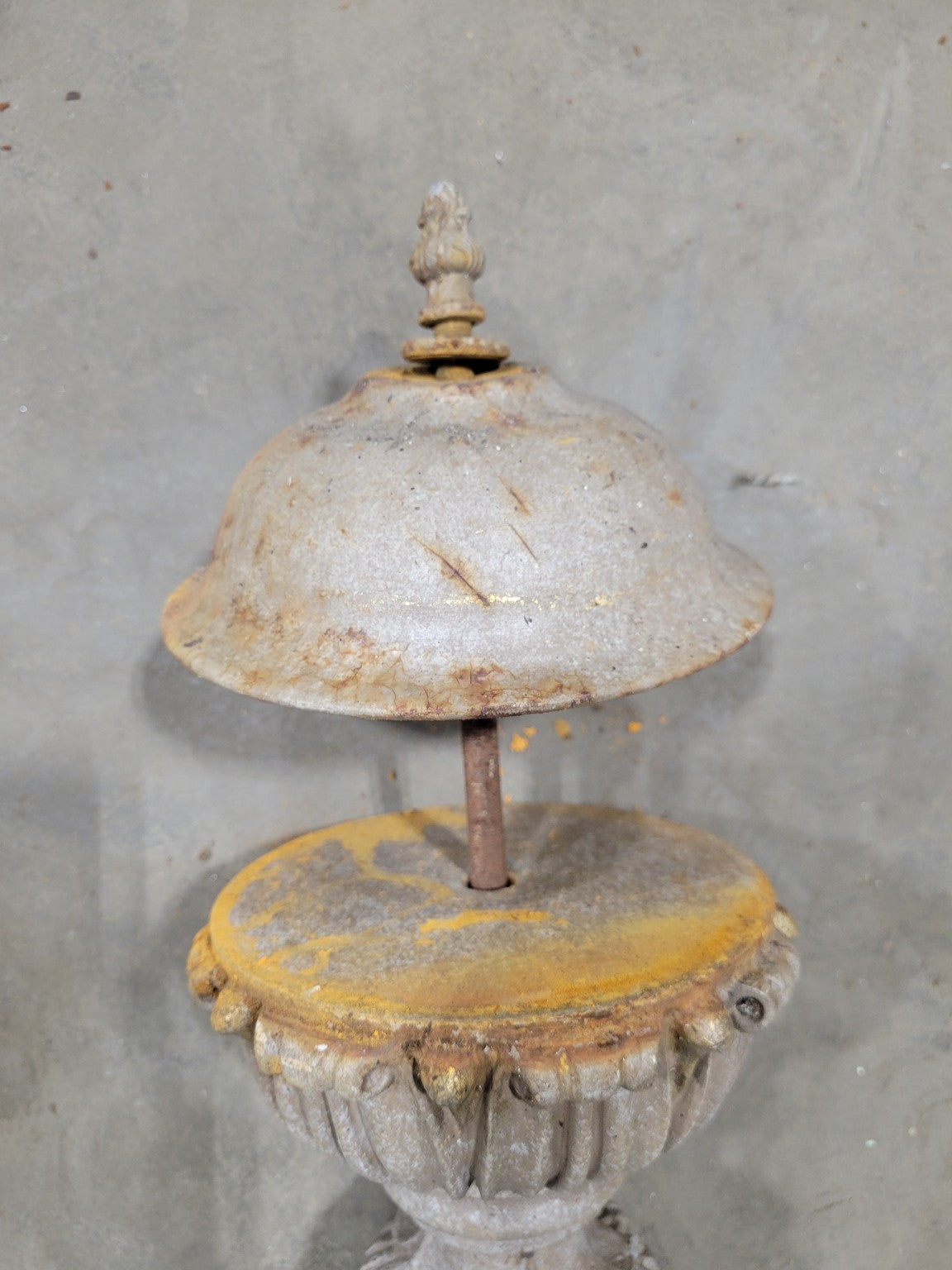 Cast Iron Decorative Finial with Dome Top