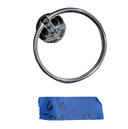 6" Chrome Towel Ring – Wall Mount