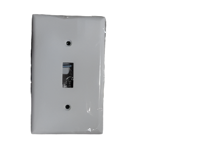 White Single Toggle Light Switch Cover Plate – With Screws