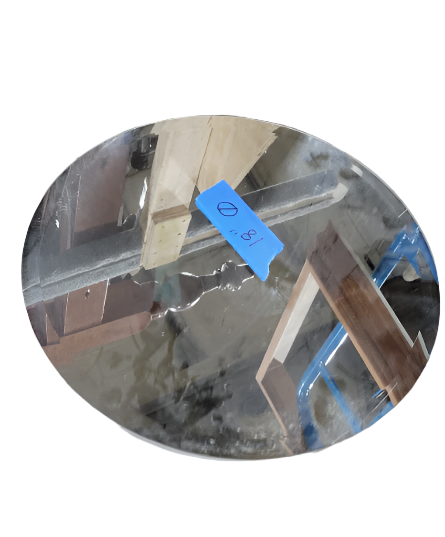 18" Frameless Round Wall Mirror – Hanging Wire Back
