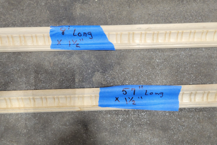 Pair of Decorative Dentil Moulding Trim – Unfinished Wood