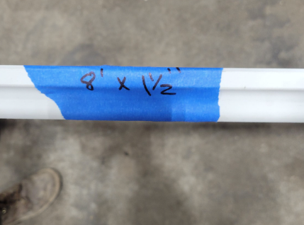 8' Painted Wood Cove Moulding – ½" Profile
