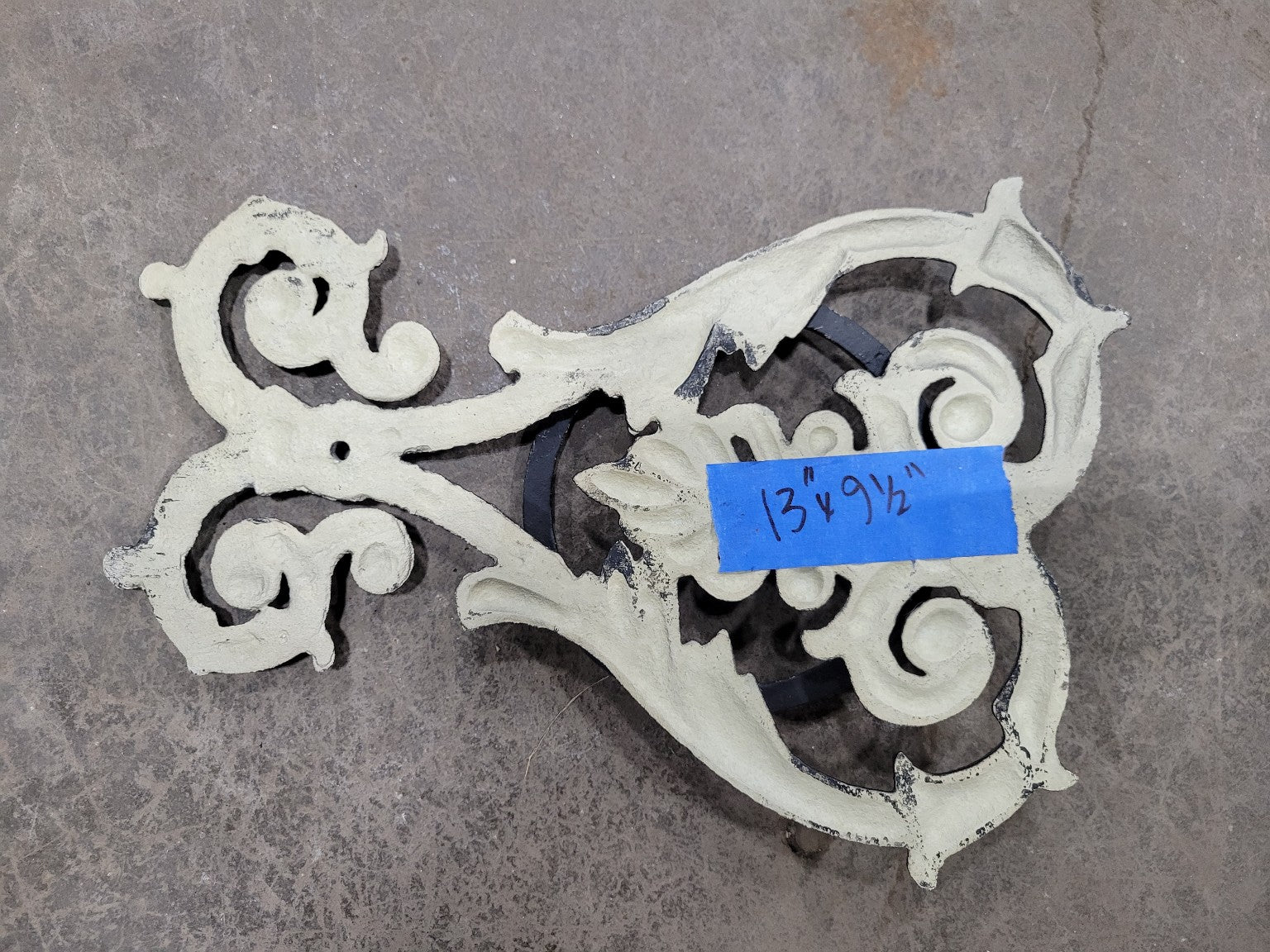 Antique Cast Iron Door Knocker – Ornate Scroll Pattern