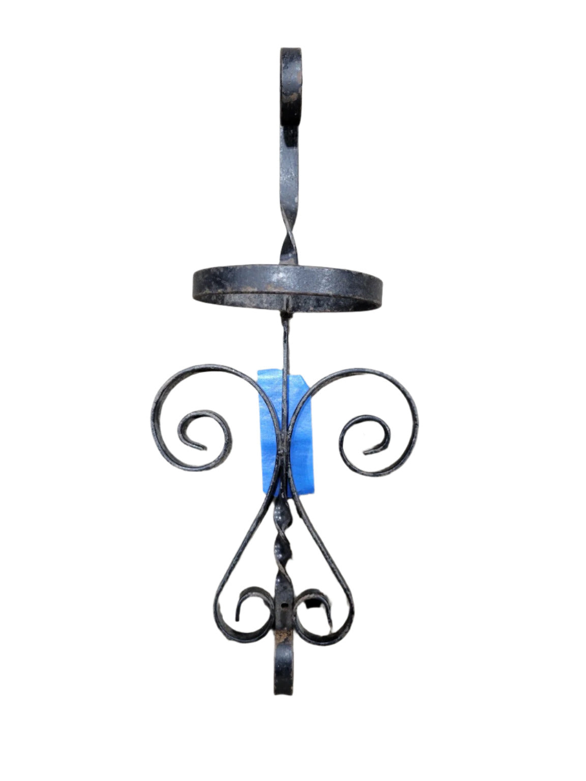 Pair of Vintage Wrought Iron Scroll Wall Planter Brackets