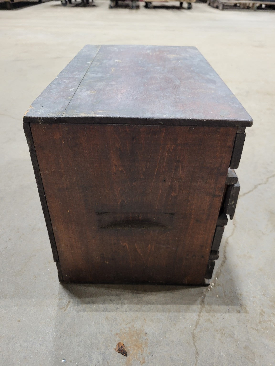 Antique 4-Drawer Wooden Cabinet – Primitive Tool Chest