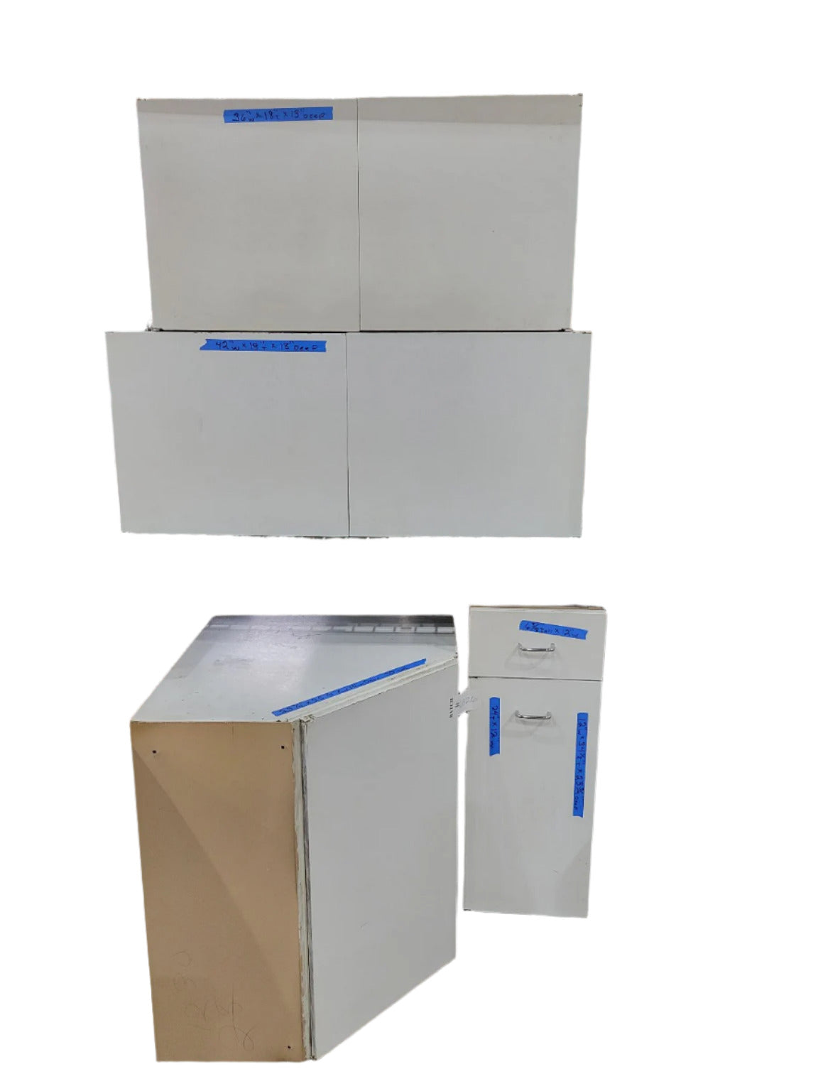 Reclaimed Kitchen Cabinet Set with Metal Shelving – 9 Units