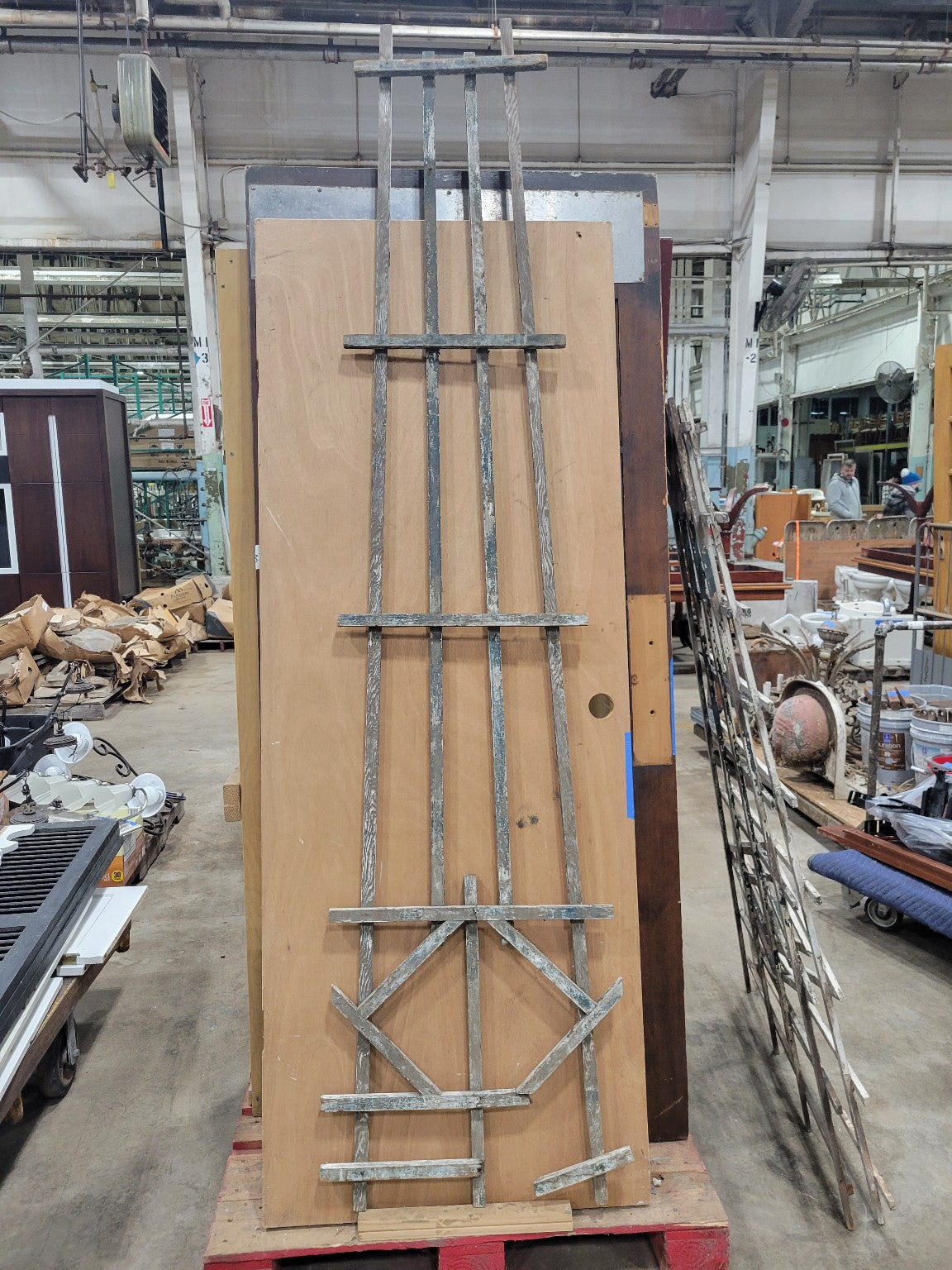 Set of 3 Vintage Wooden Garden Trellises – Geometric Patterned