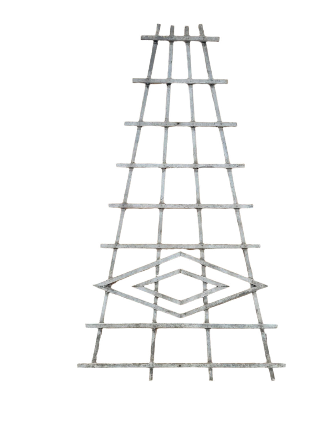 Set of 3 Vintage Wooden Garden Trellises – Geometric Patterned