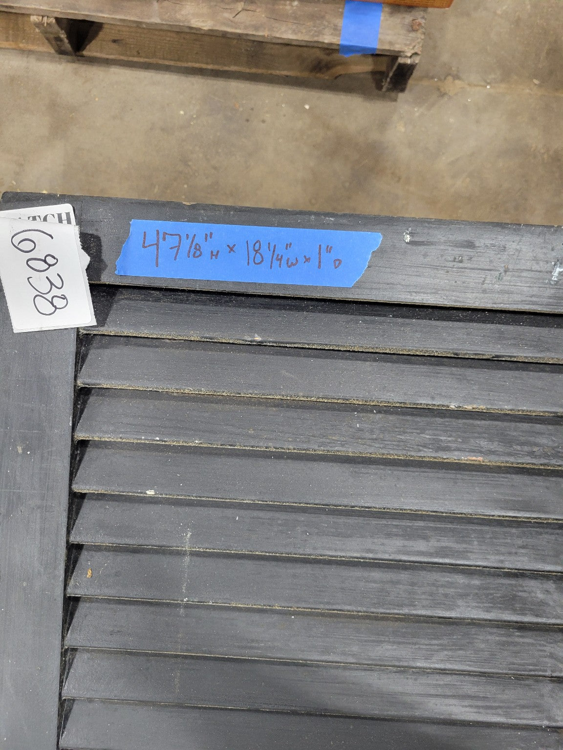 Set of 3 Black Louvered Wood Shutters – Salvaged Architectural