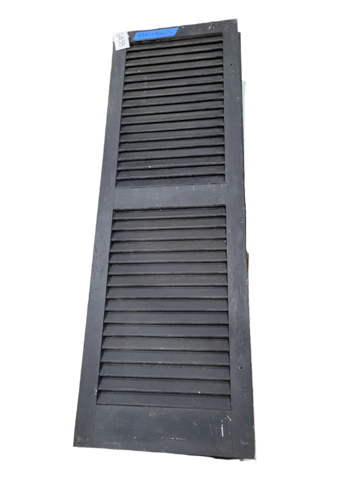Set of 3 Black Louvered Wood Shutters – Salvaged Architectural