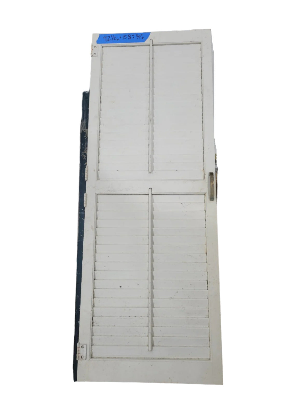 White Wood Interior Louvered Shutter – 2-Panel