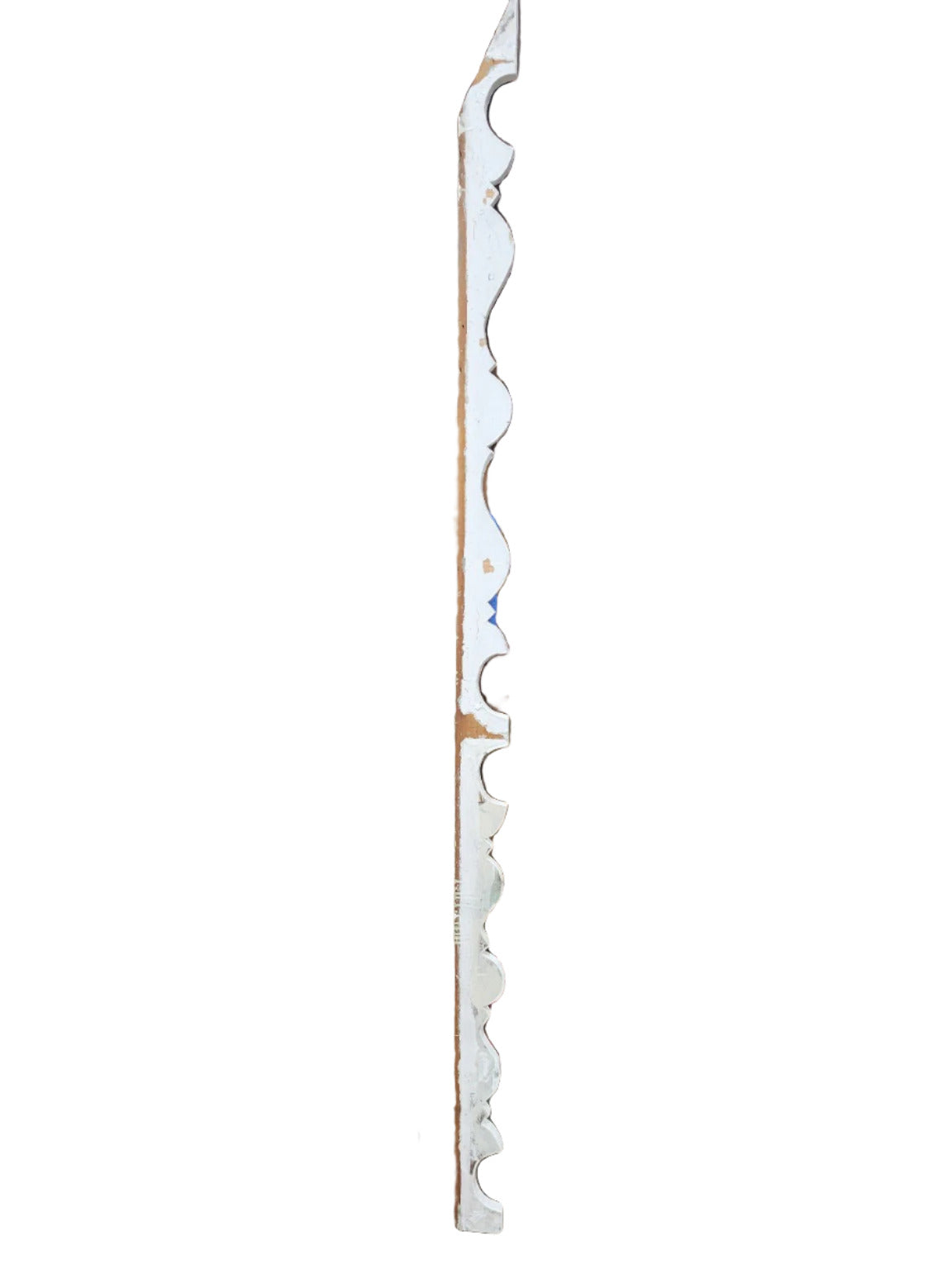 Salvaged Scalloped Fascia Trim – White Painted Wood