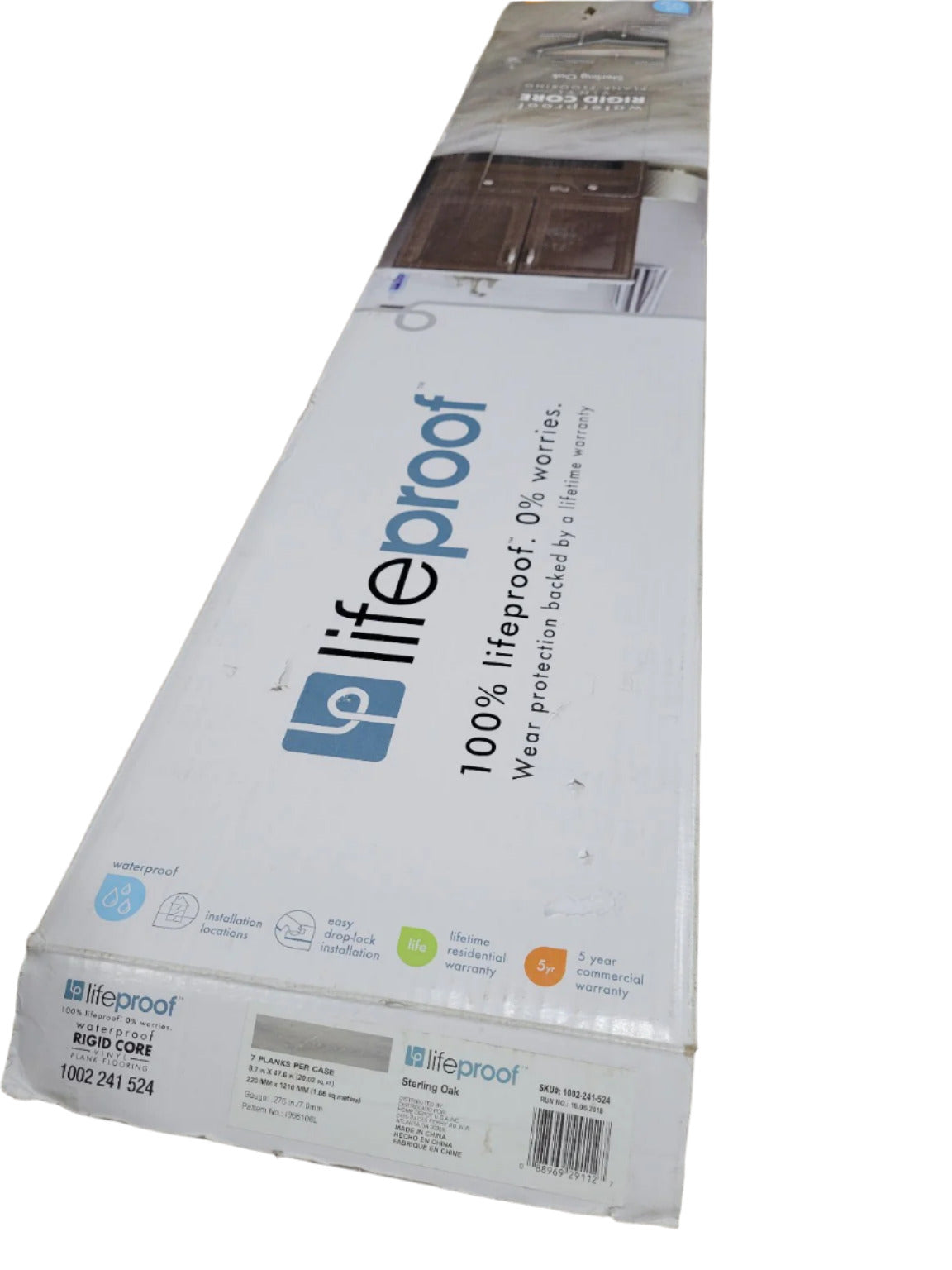 LifeProof Sterling Oak Rigid Core Vinyl Plank Flooring – 1 Case