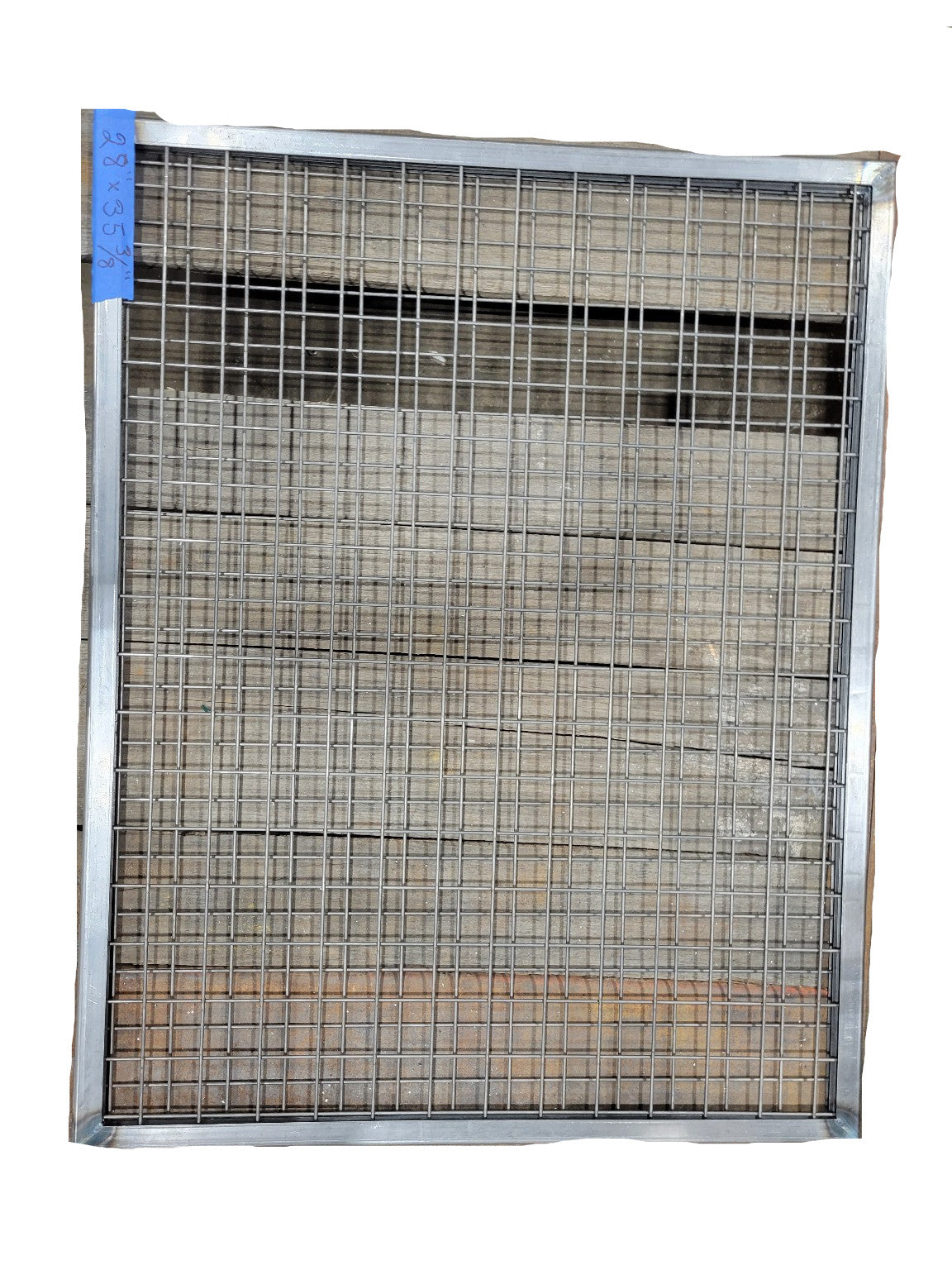 Salvaged Industrial Metal Mesh Panel - 28" x 35 3/8"