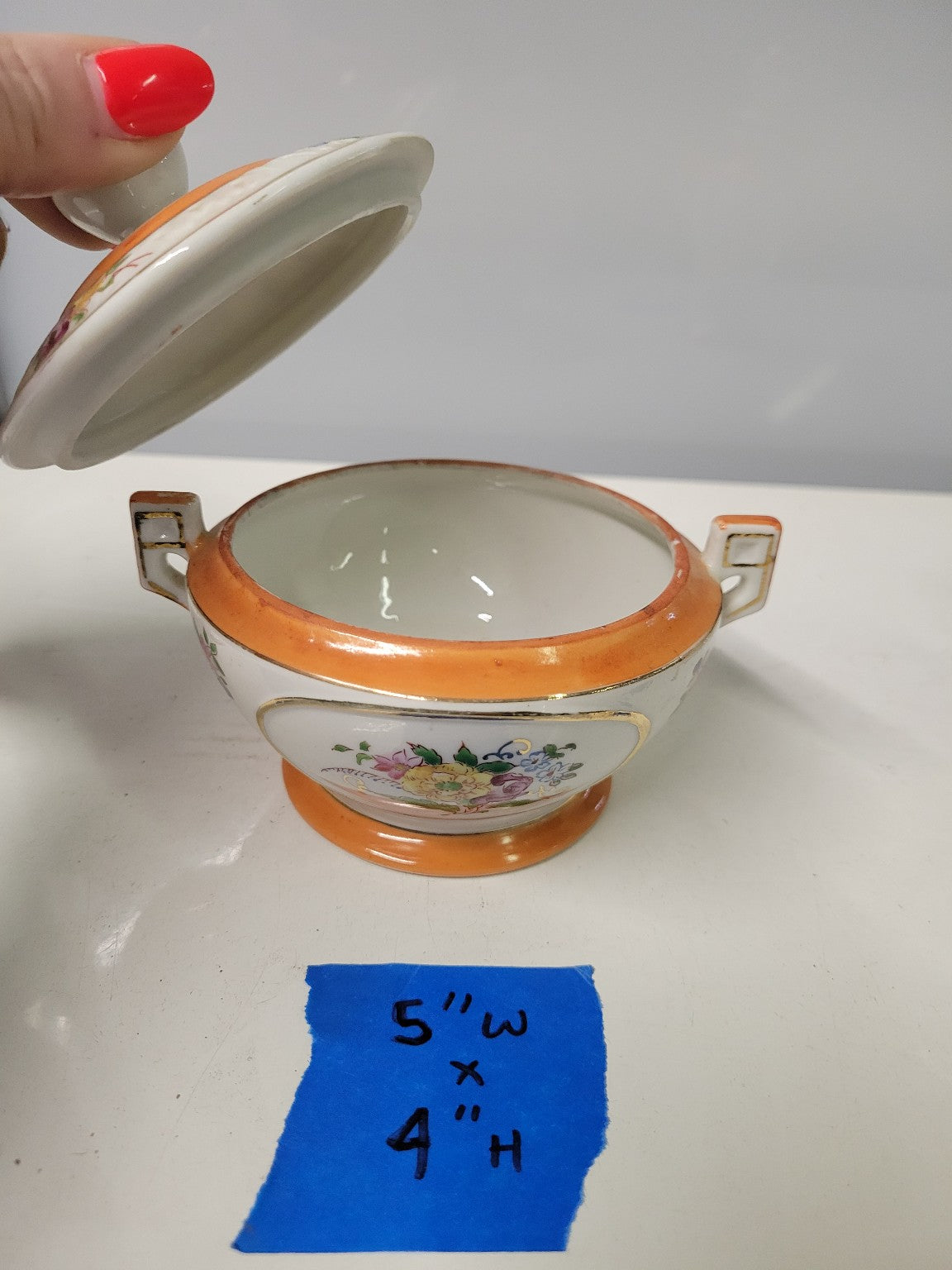 Vintage Hand-Painted Dresser Set