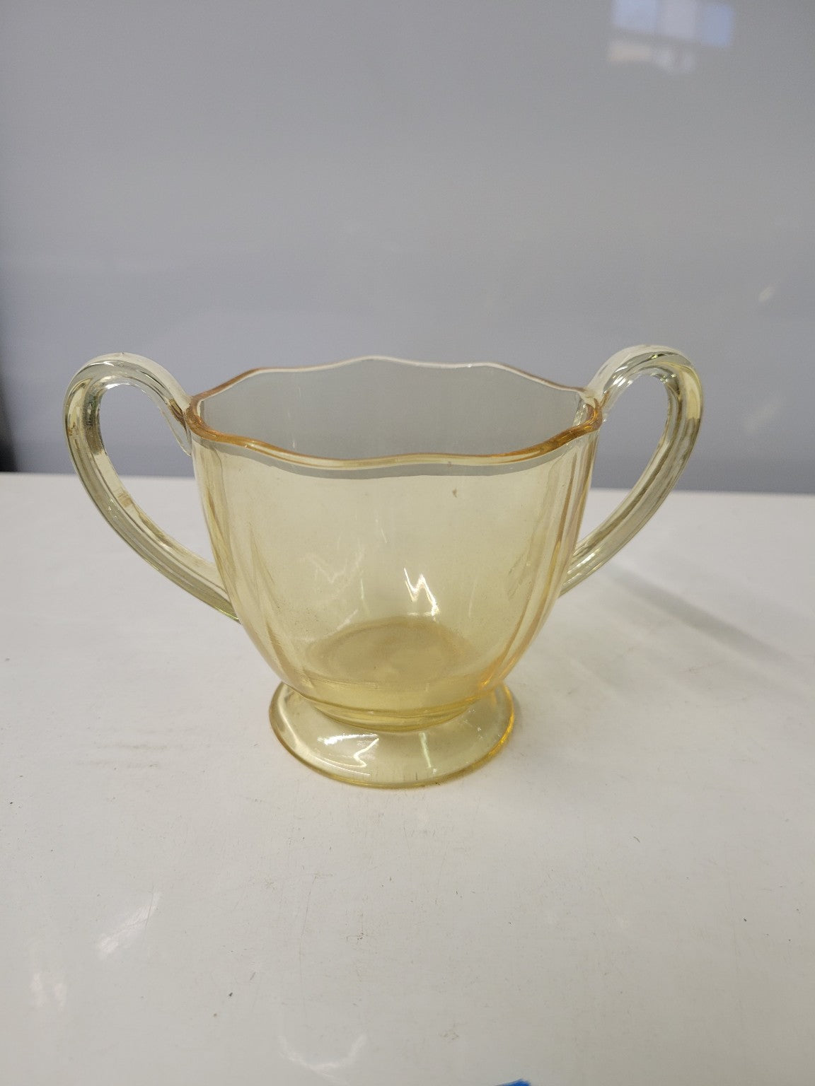 Amber Depression Glass Creamer & Sugar Set (Sold as Set)