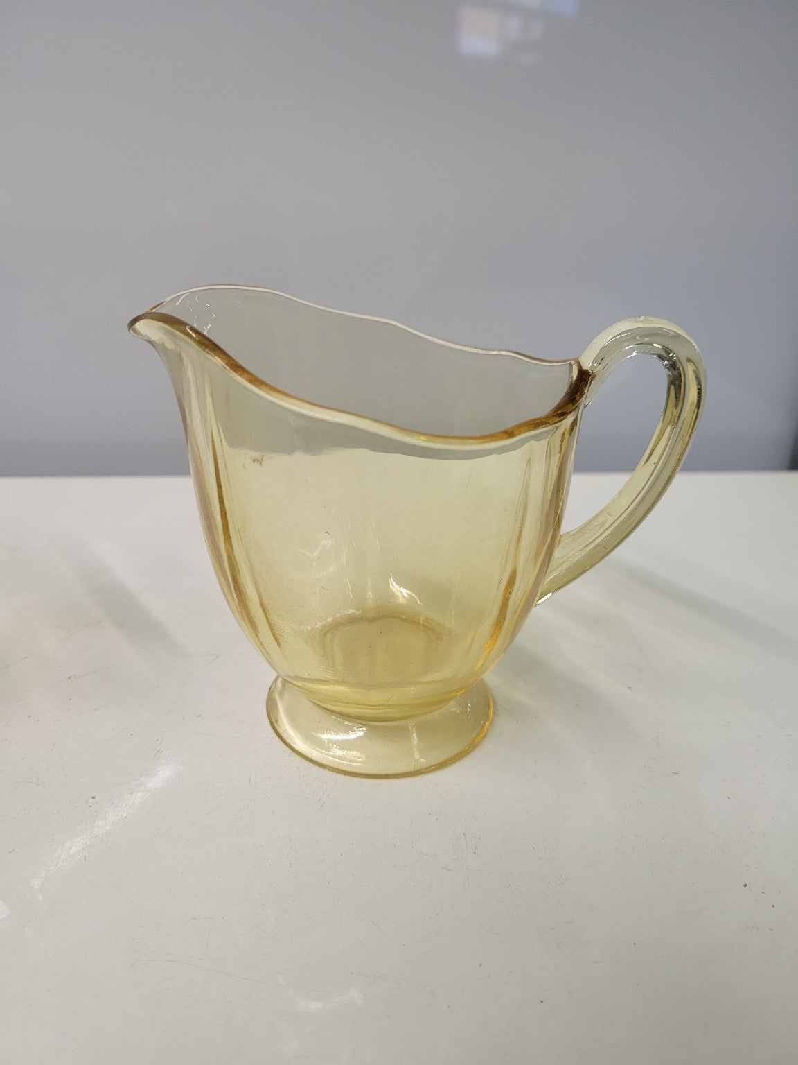 Amber Depression Glass Creamer & Sugar Set (Sold as Set)