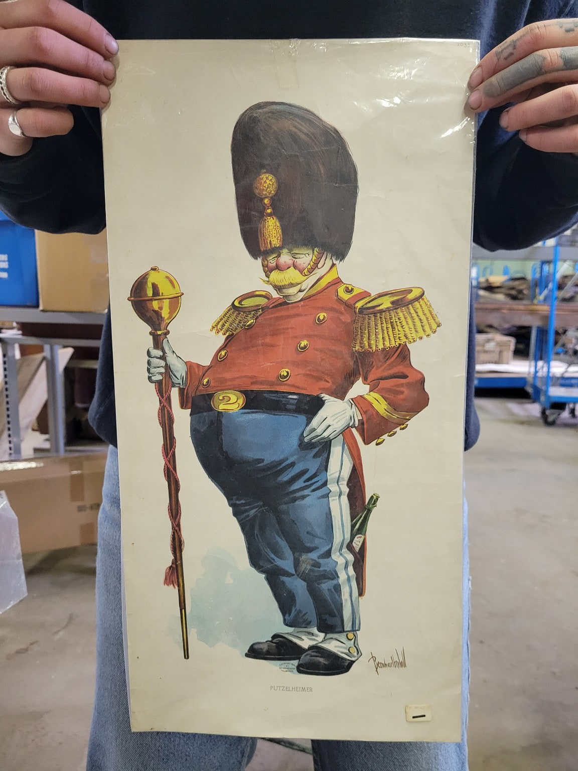 “Putzelheimer” Lithograph Poster by Bernhardt Wall