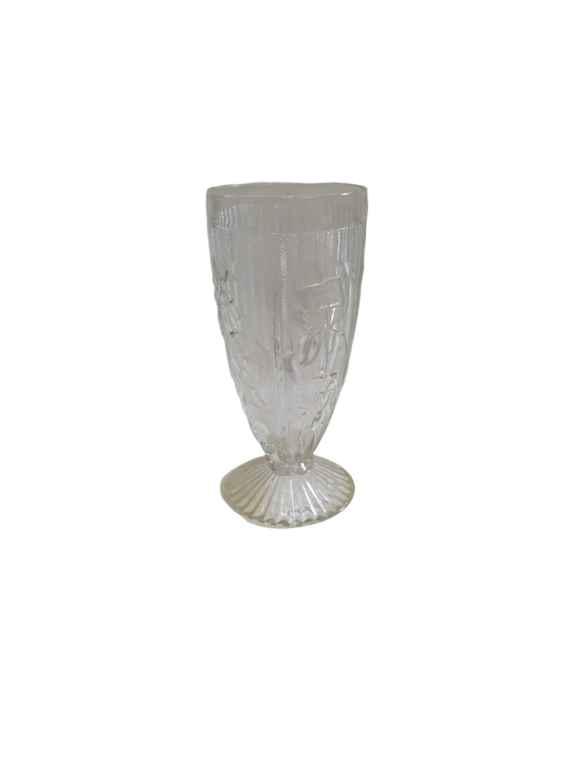 Vintage Pressed Glass Soda Fountain Sundae Glass – 6" H